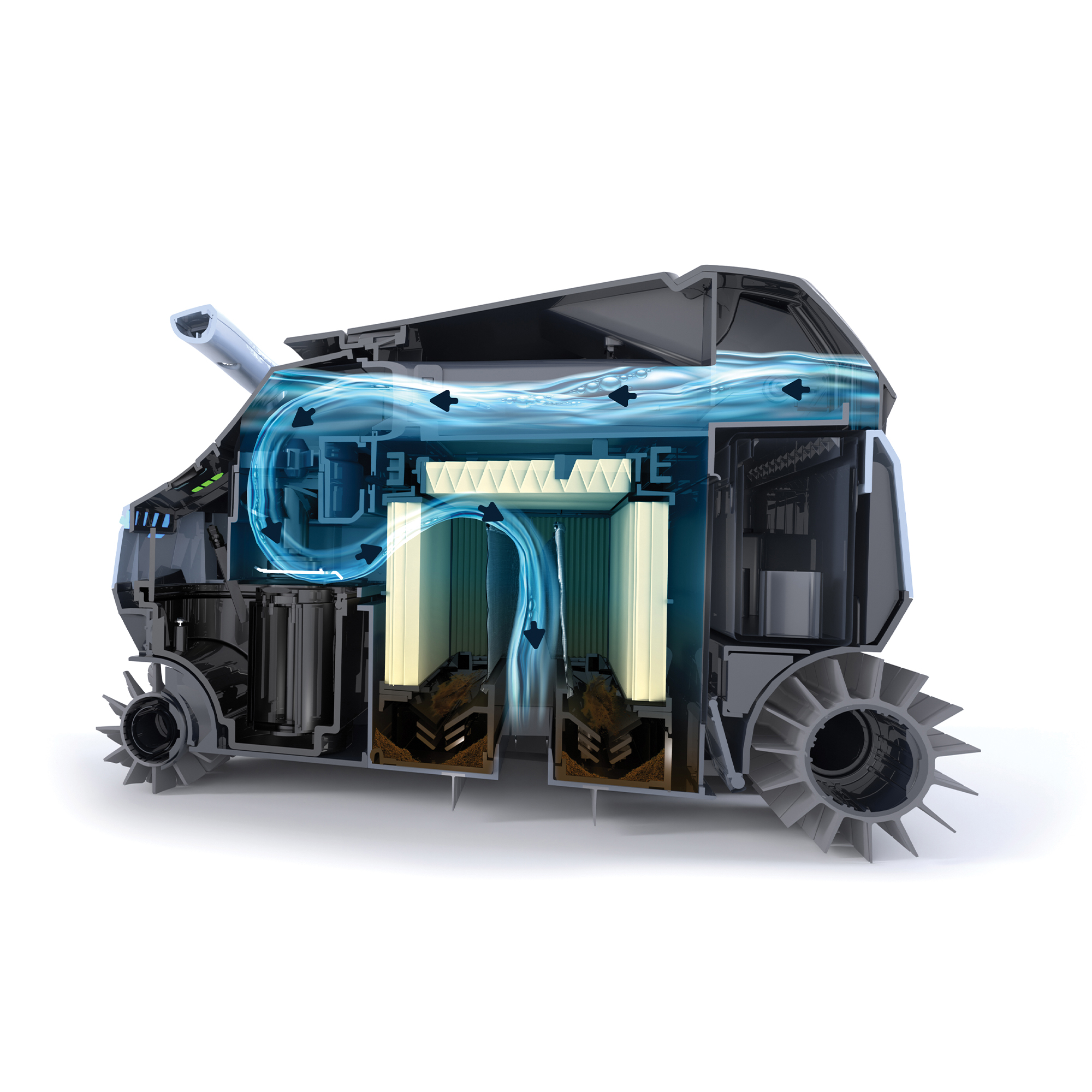Dolphin EON 120d DebrisLock filtration detail