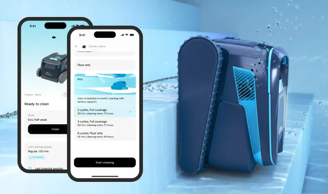 Dolphin Liberty 600 cordless pool cleaner in water