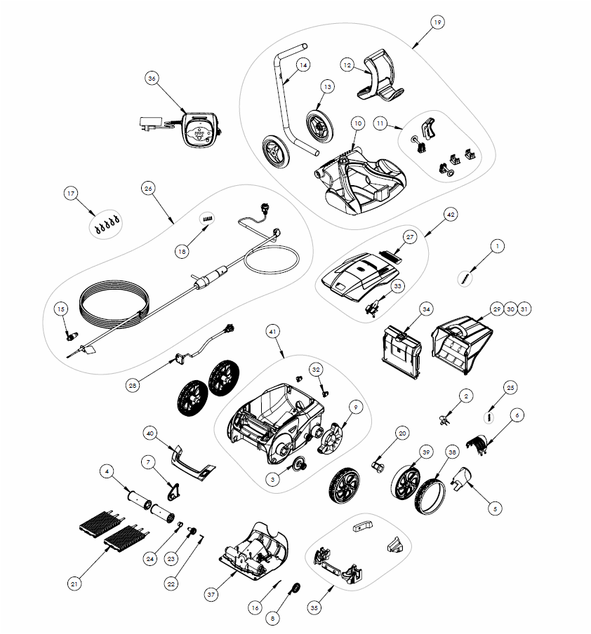Zodiac EX5000 exploded parts diagram