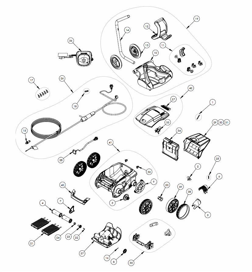 Zodiac EX6000 exploded parts diagram