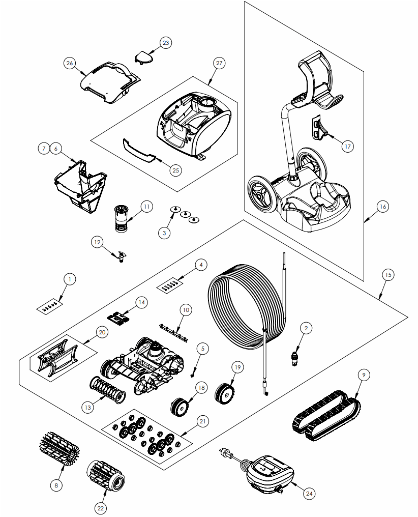 Zodiac QG50 exploded parts diagram