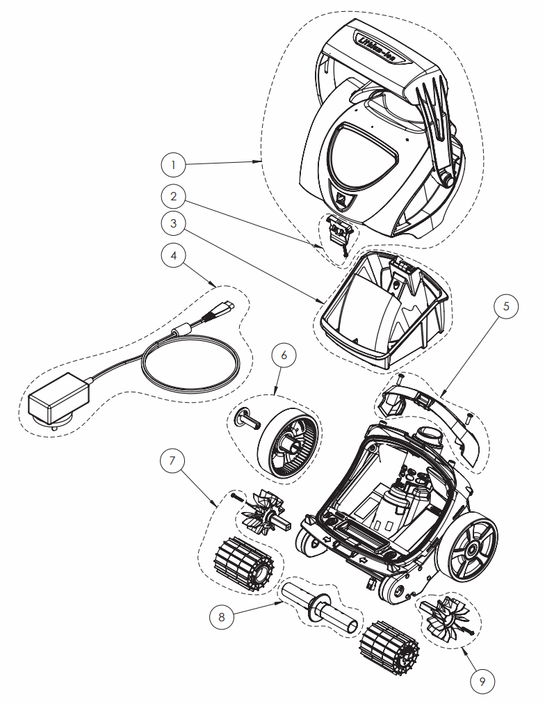 Zodiac SB1000 exploded parts diagram