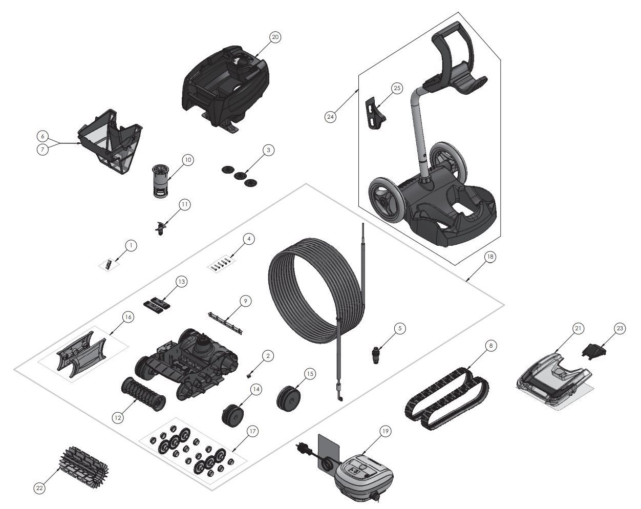 Zodiac TX35 exploded parts diagram